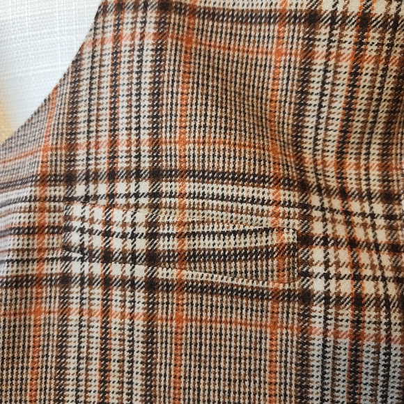 🍂 Vtg 50s Plaid Suit Set | Jacket & Vest | Academia 💼 - Picture 10 of 13